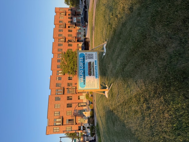 Commercial 4 by 8 skid-mount sign installation in valparaiso, indiana