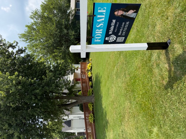 Residential real estate sign installation in Merrillville, Indiana