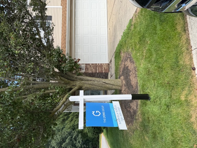 Residential real estate sign and rider installation in Hobart, Indiana